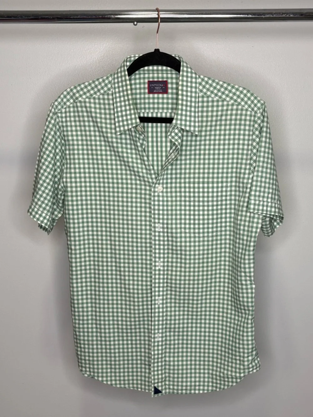 UNTUCKit Gingham Short Sleeve Button-Down Shirt - Picture 1 of 4